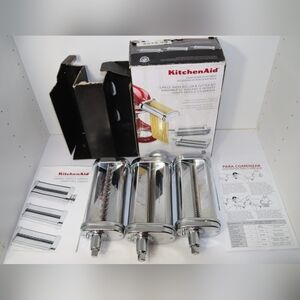 KitchenAid 3-Piece Pasta Roller & Cutter Set - Chrome